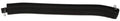 Emission control hose with protective sleeve, black rubber tubing with metal end clips