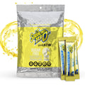 Sugar-free lemonade electrolyte stick packets, yellow foil sachets