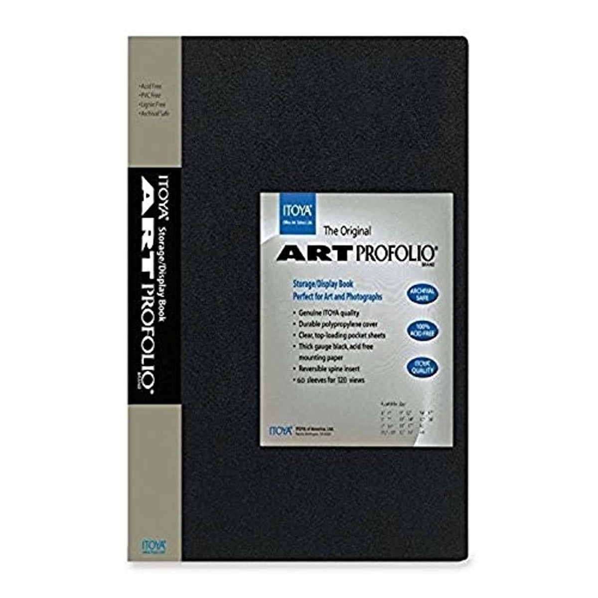 Itoya Art Profolio storage display book, black textured cover