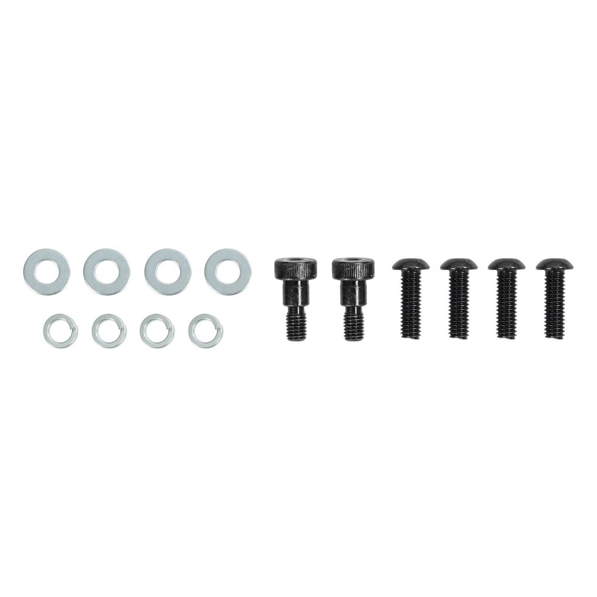 Seat mounting hardware set with washers and bolts