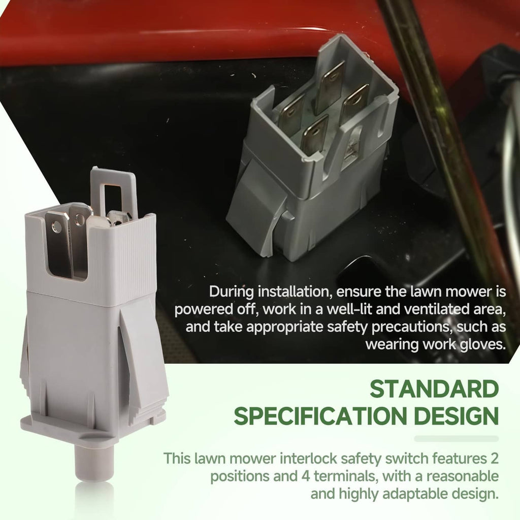 Interlock safety switch connector terminals with standard specification design