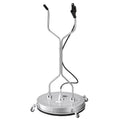 30-inch pressure washer surface cleaner with steel handle and rotating spray arm