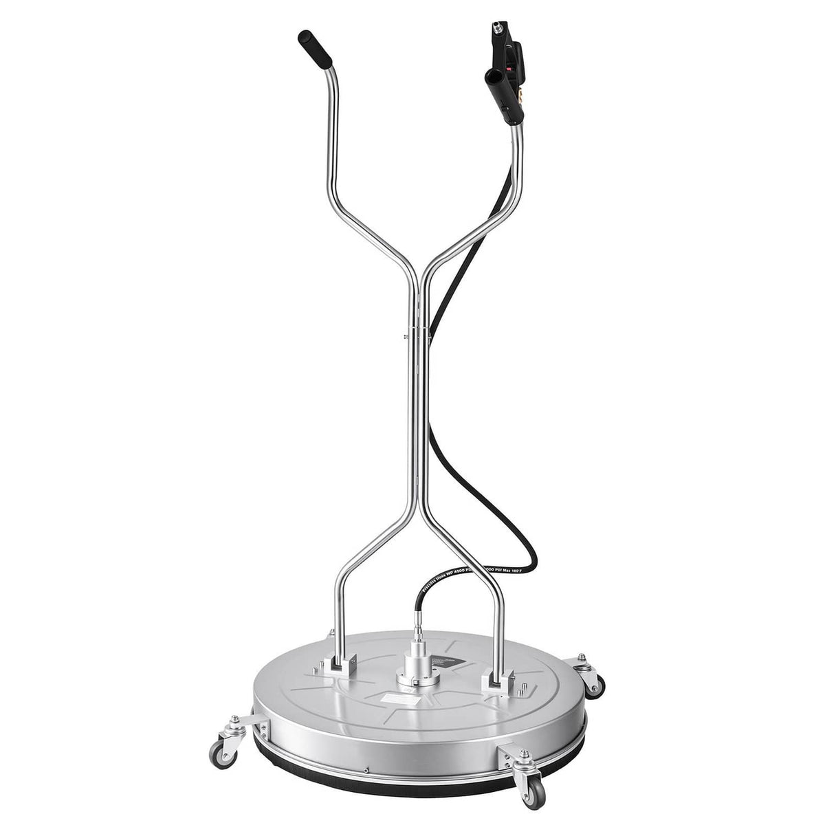 30-inch pressure washer surface cleaner with steel handle and rotating spray arm