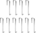 10-pack over-the-door metal hook hangers with curved top and hanging feet