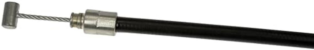 Hood release cable end with metal ferrule and black housing