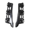 Pair of black front bumper brackets with round sensor openings