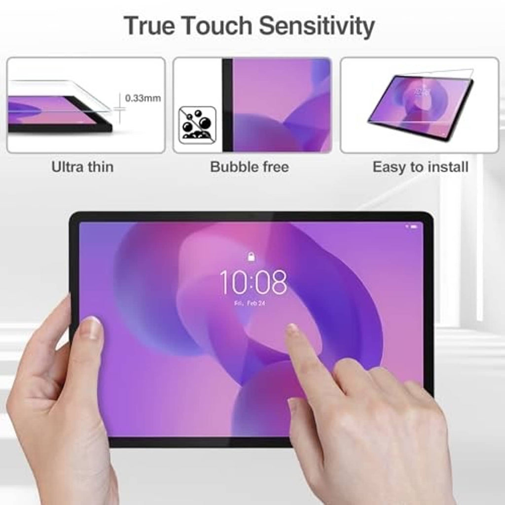 Ultra-thin, bubble-free clear tempered glass screen protector with responsive touch