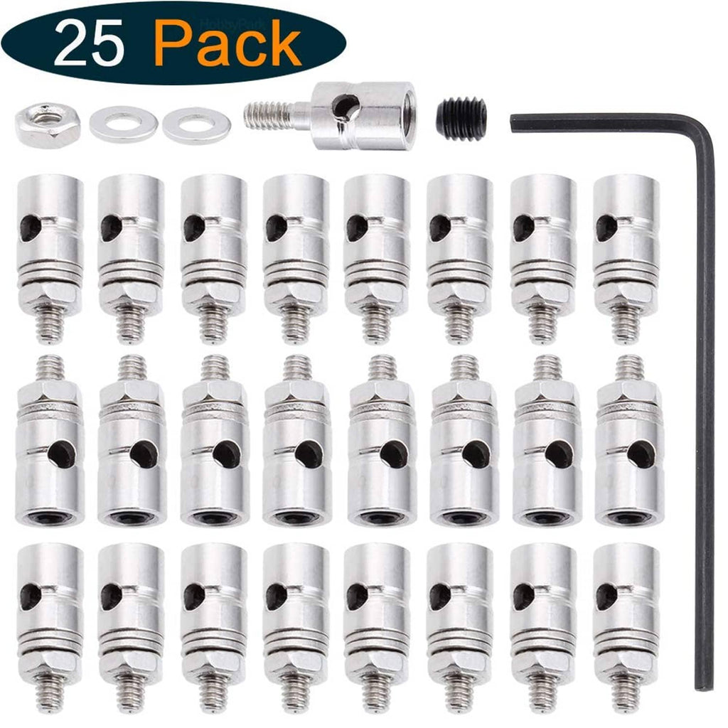 RC linkage stopper connector 25-pack with washers, nuts, stoppers and hex wrench