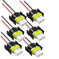 High-temperature ceramic wire harness socket connectors with black housing, white plug, green insulator
