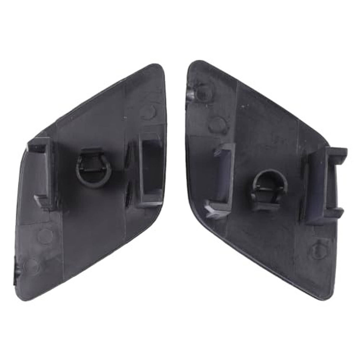 Front left and right headlight washer nozzle cover backs with round holes