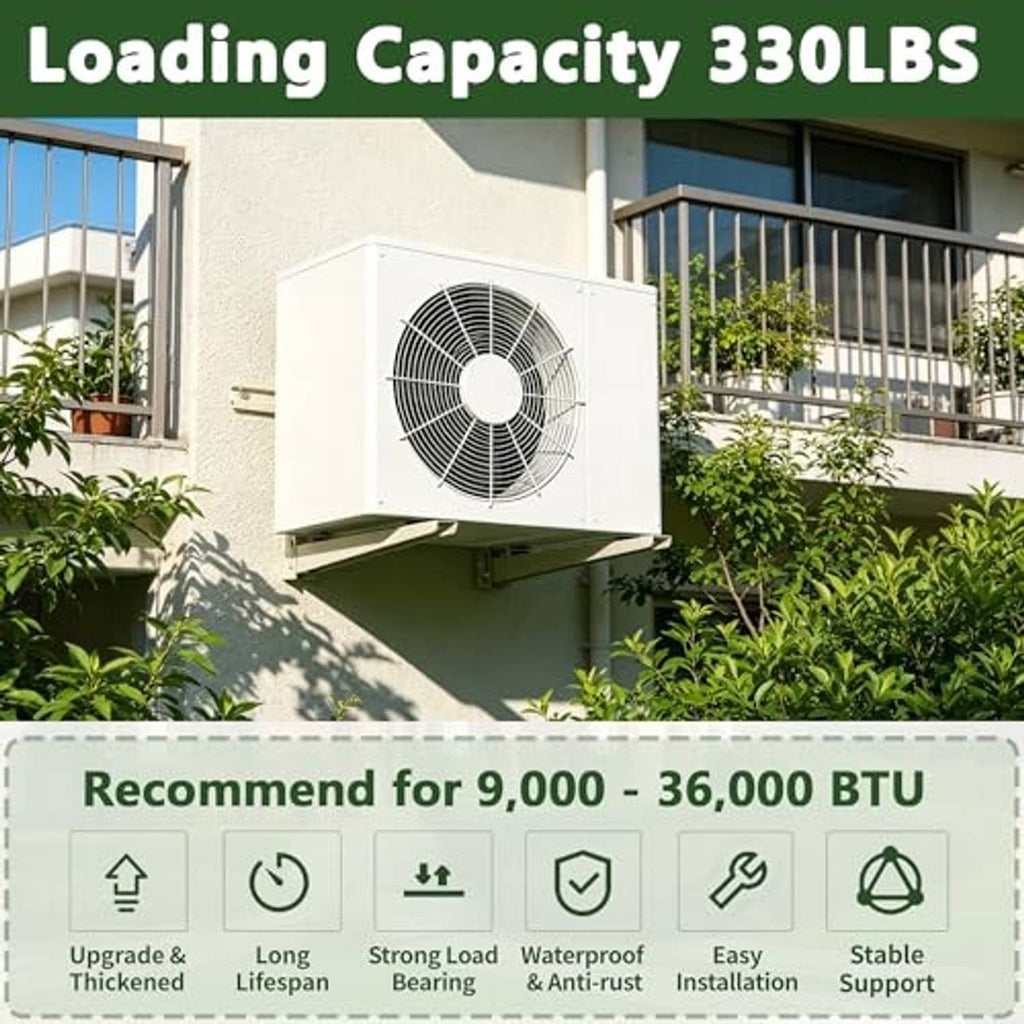 Wall-mounted mini split AC bracket for 9,000–36,000 BTU outdoor units