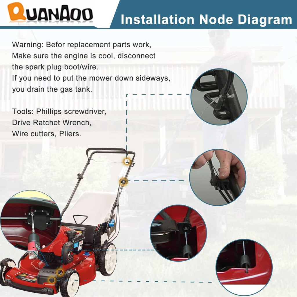 Traction cable installation diagram with spring and wire ends