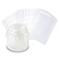 Transparent paint sprayer bags with cup insert, clear plastic, set of 100
