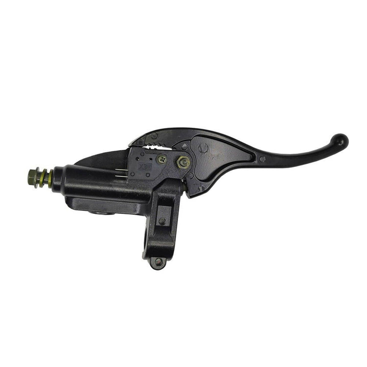 Front right brake master cylinder with black lever and hydraulic master body