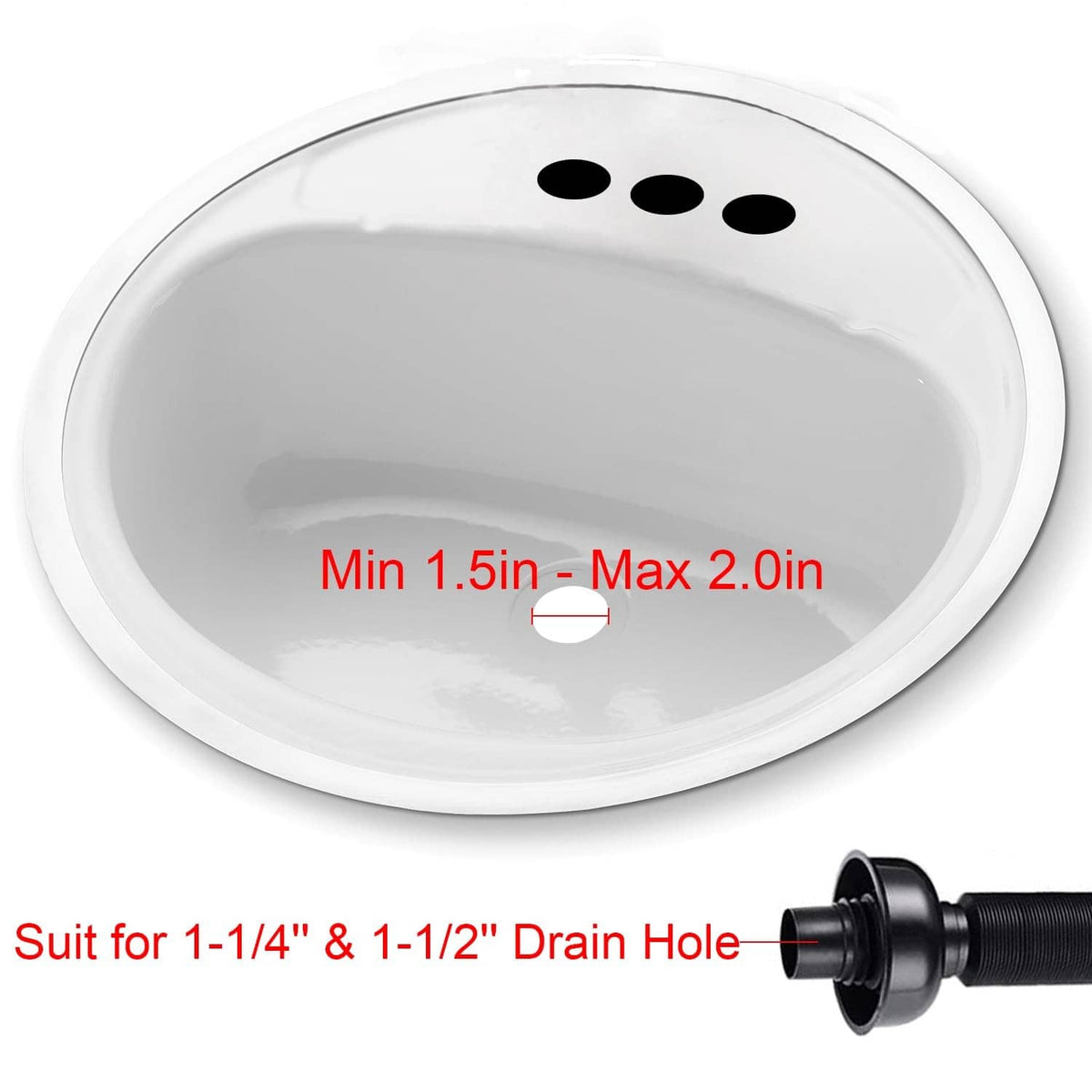 Black sink drain stopper and connected hose adapter with corrugated flexible pipe