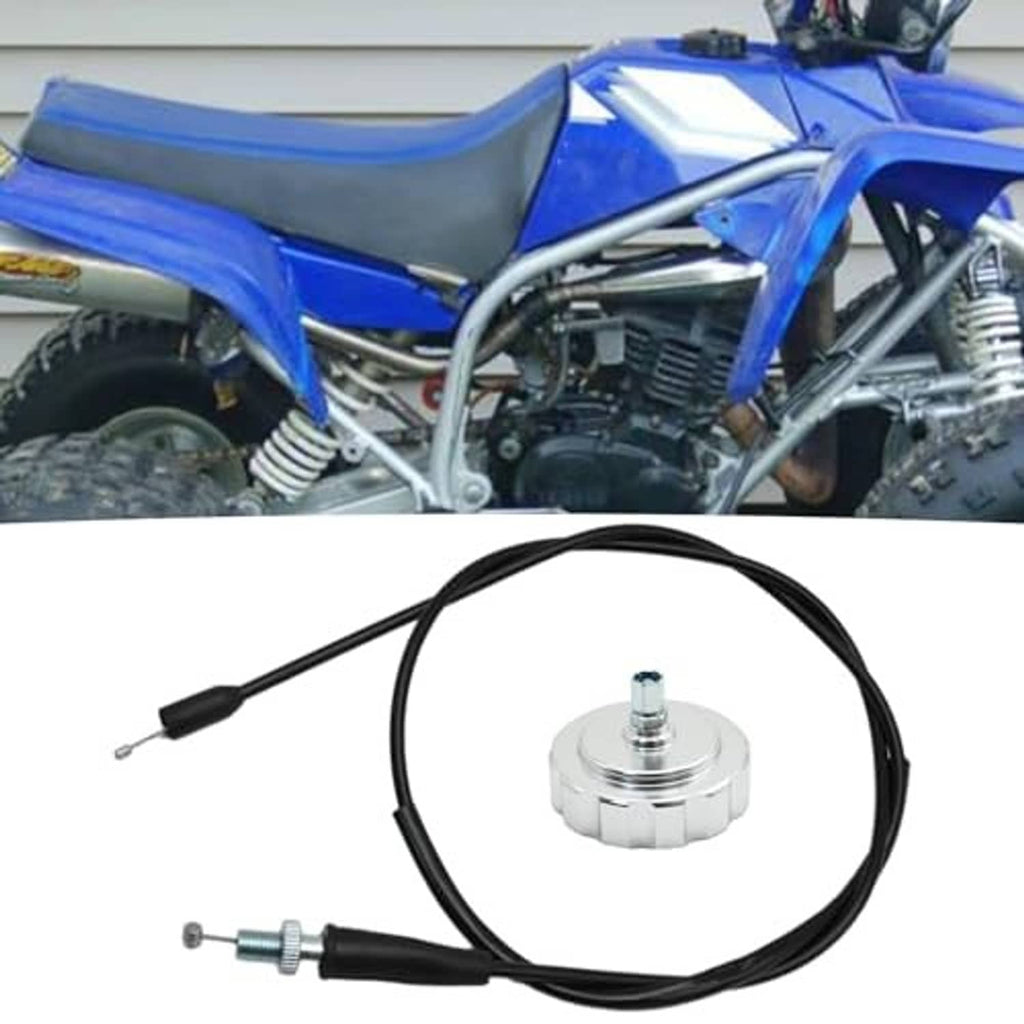 Throttle cable kit with eliminator, black cables and silver round top cap