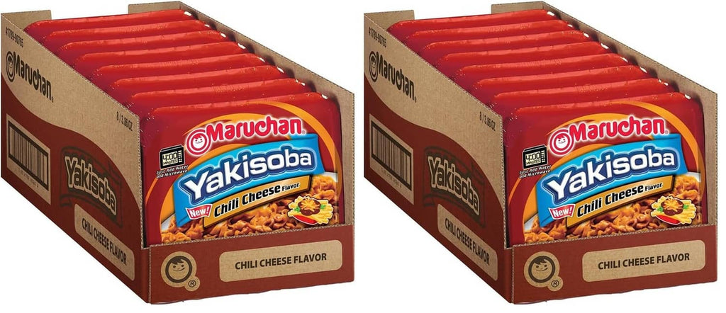 Maruchan Yakisoba chili cheese instant ramen boxes, two-pack view