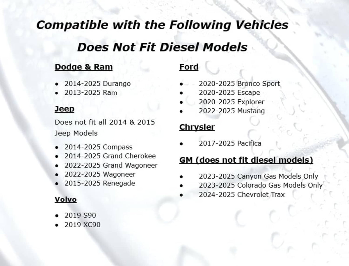 Vehicle compatibility information for capless gas cover