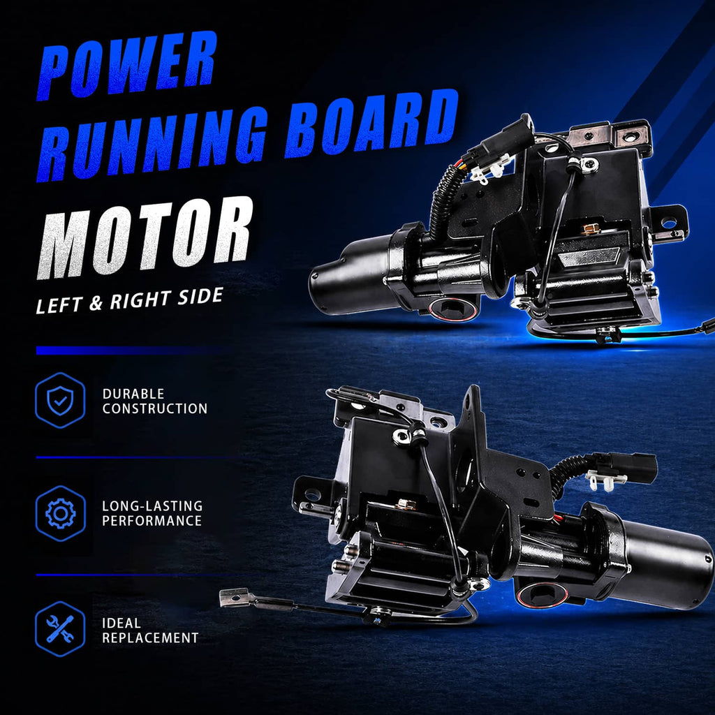 Left and right power running board motor, black actuator with electrical cables