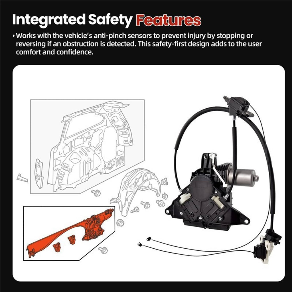 Right-side power sliding door motor cable set with sensor overview
