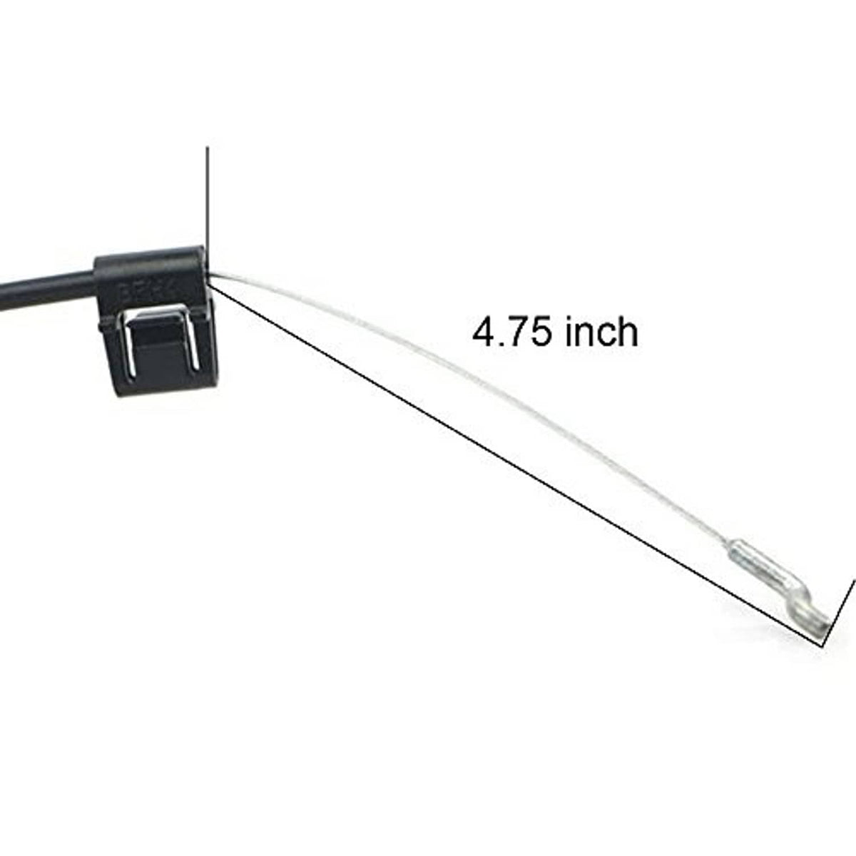 Recliner release pull cable with hook end, 4.75 inch cable length
