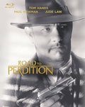 Road To Perdition Blu-ray cover: fedora man holding pistol, black-and-white