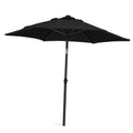 6-ft patio umbrella with black canopy and central pole