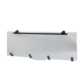 Rear sliding windshield window panel with black brackets and clear tint glass