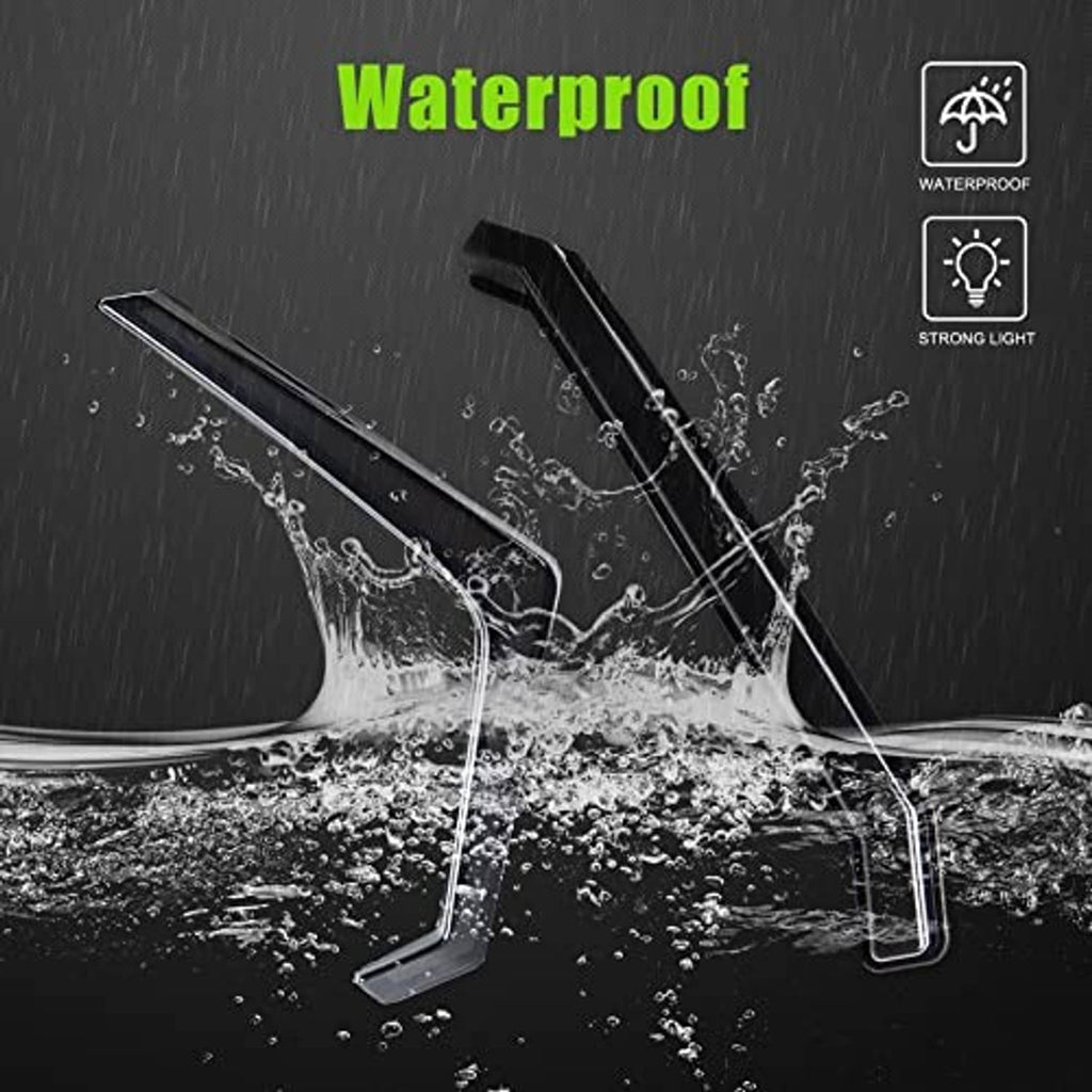 Waterproof LED light bar kit shown with rain droplets and dark waterproof housing