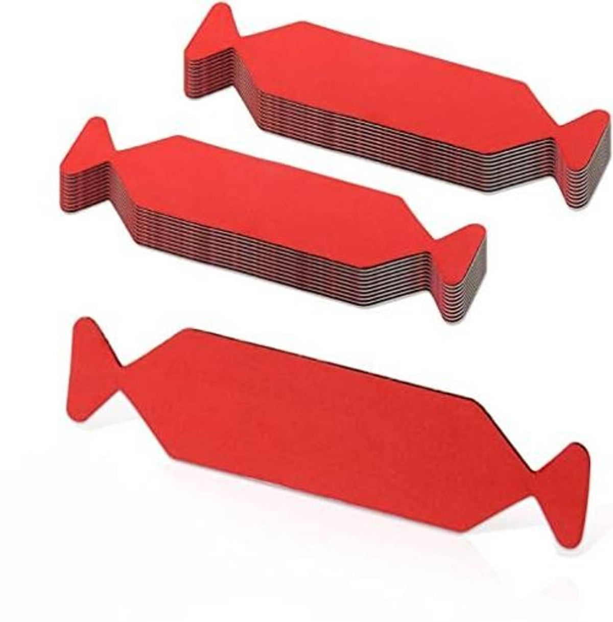 Red felt buffer tape strips with arrow-shaped ends (pack of 20)