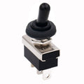 SPDT car toggle switch with black cap and 3-pin terminals, 2-position