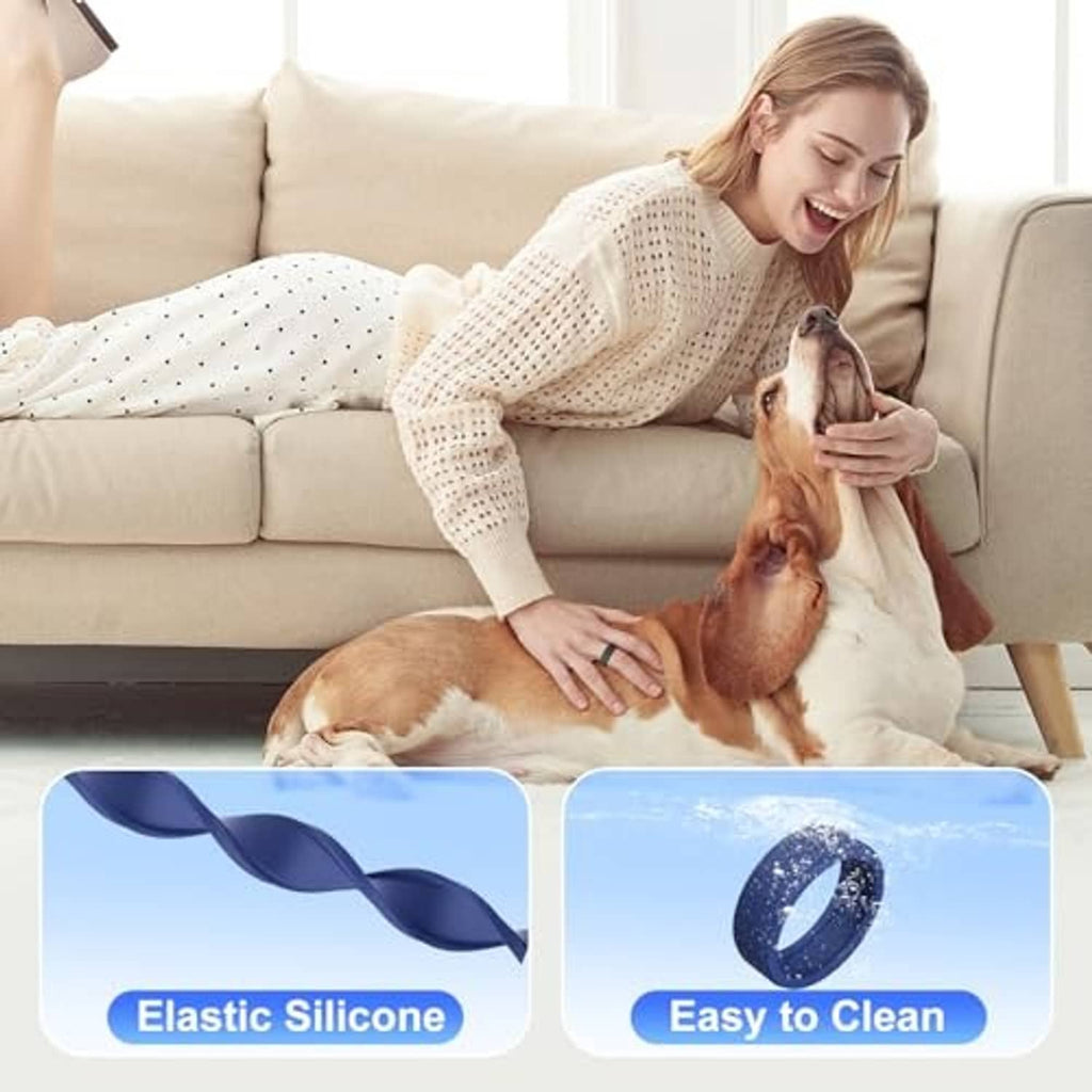 Blue elastic silicone ring cover material sample