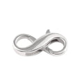 925 sterling silver lobster clasp extender, smooth infinity-shaped connector