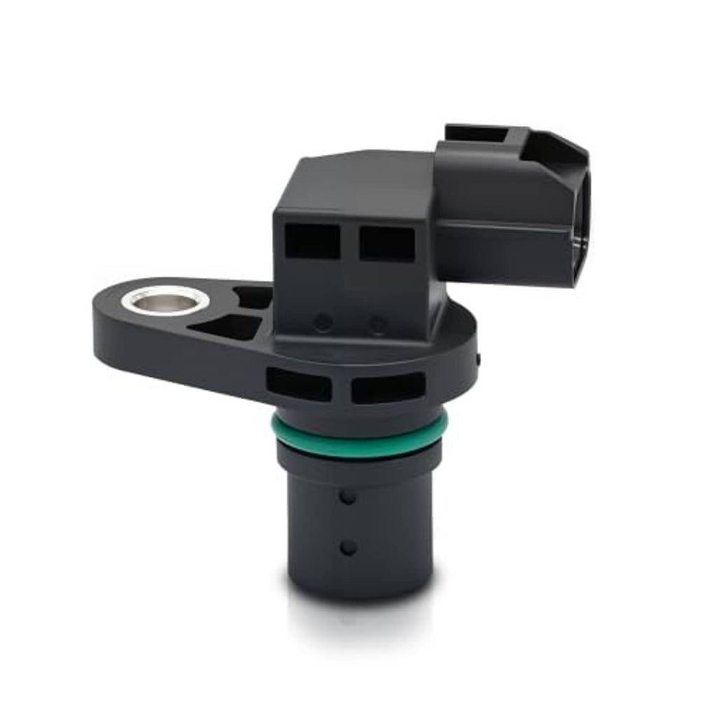 Camshaft position sensor angled view, black housing and green O-ring