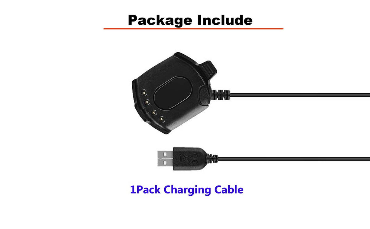 Charging cable kit: black charging dock with USB-A connector