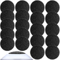 Set of round black coarse abrasive replacement pads, several pieces