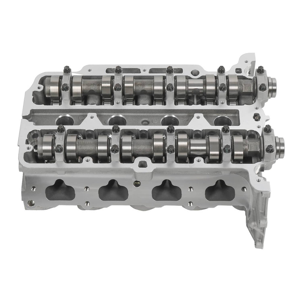 Engine cylinder head with camshaft and lifters, silver metal