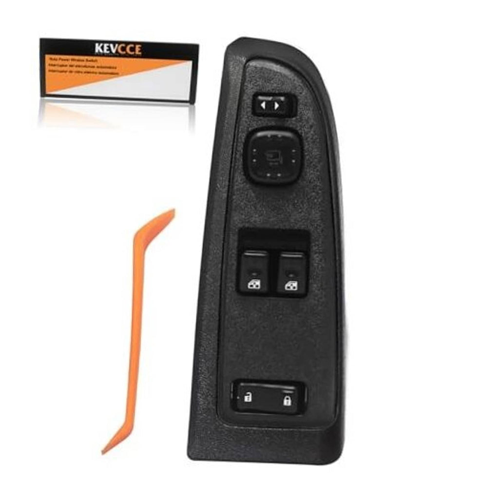 Black master power window switch with bezel, power window and door lock buttons