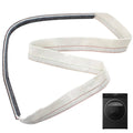 Felt dryer drum seal replacement with grey outer edge and white fabric strip