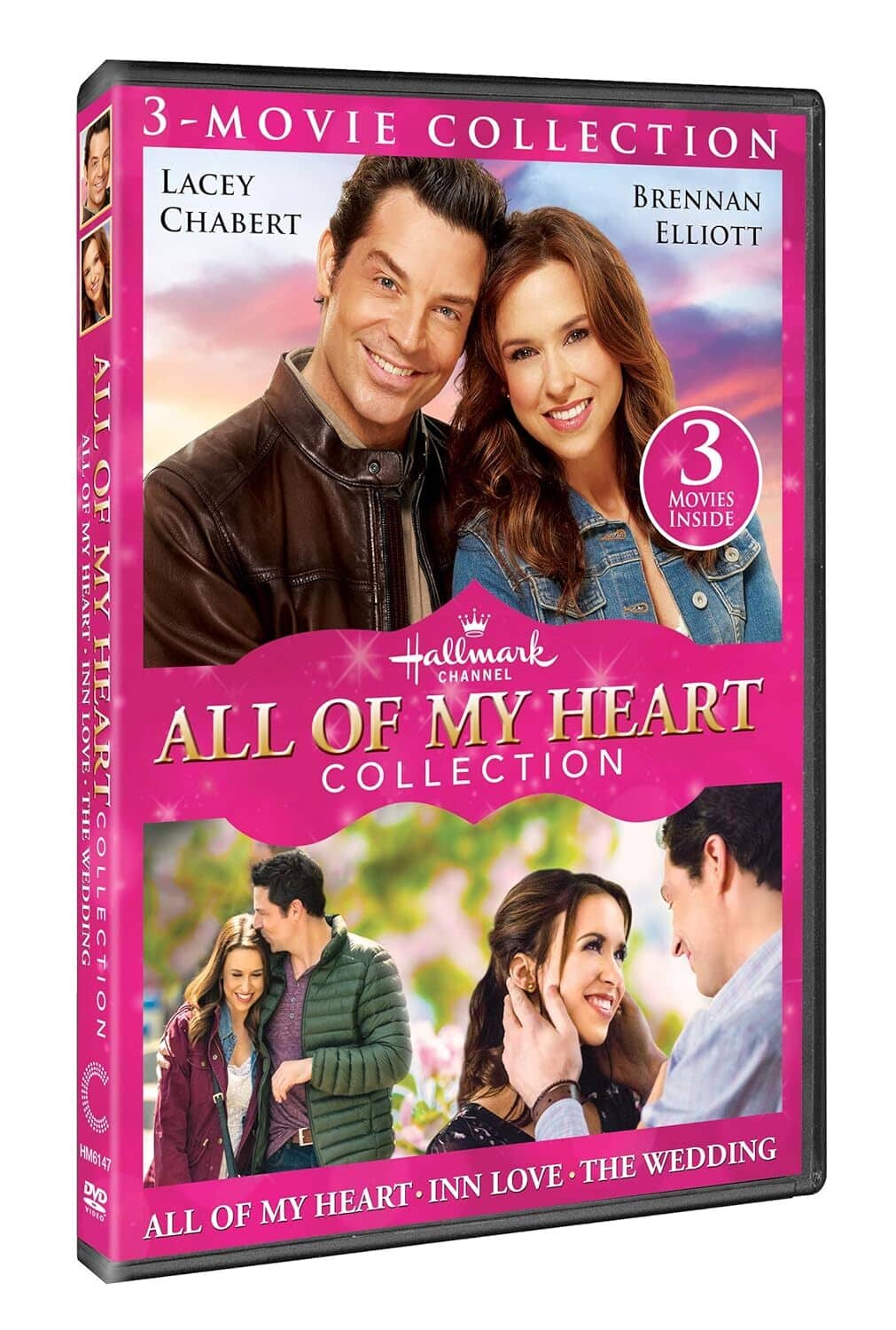 DVD case angled view of the 3-movie romance collection cover art