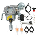 Carburetor assembly with gasket, hoses, springs, and small hardware pieces