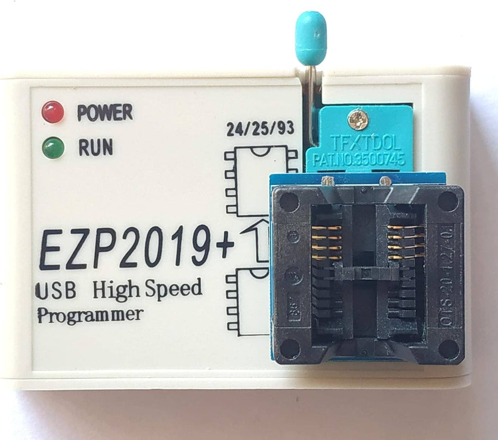 EZP2019 USB high-speed programmer module with power/run indicators and IC socket