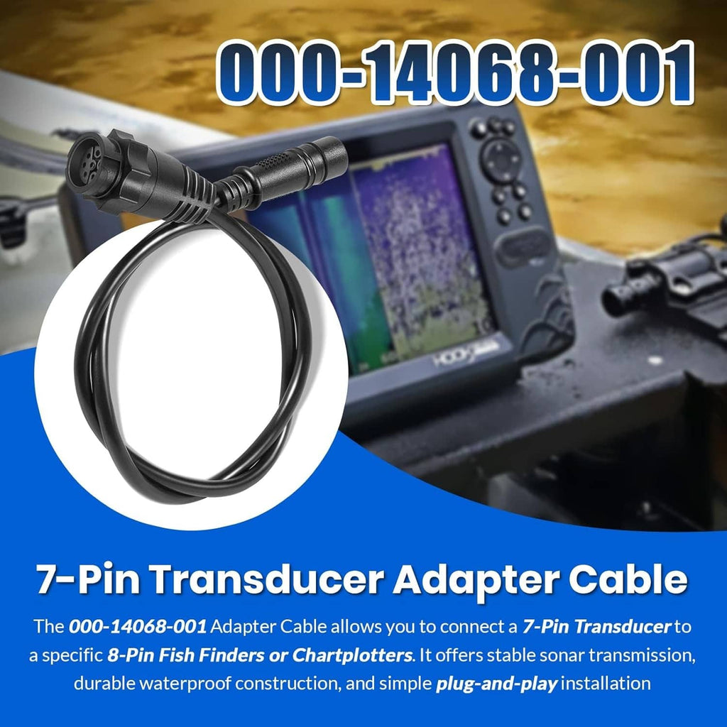 Transducer adapter cable loop with two black cylindrical connectors