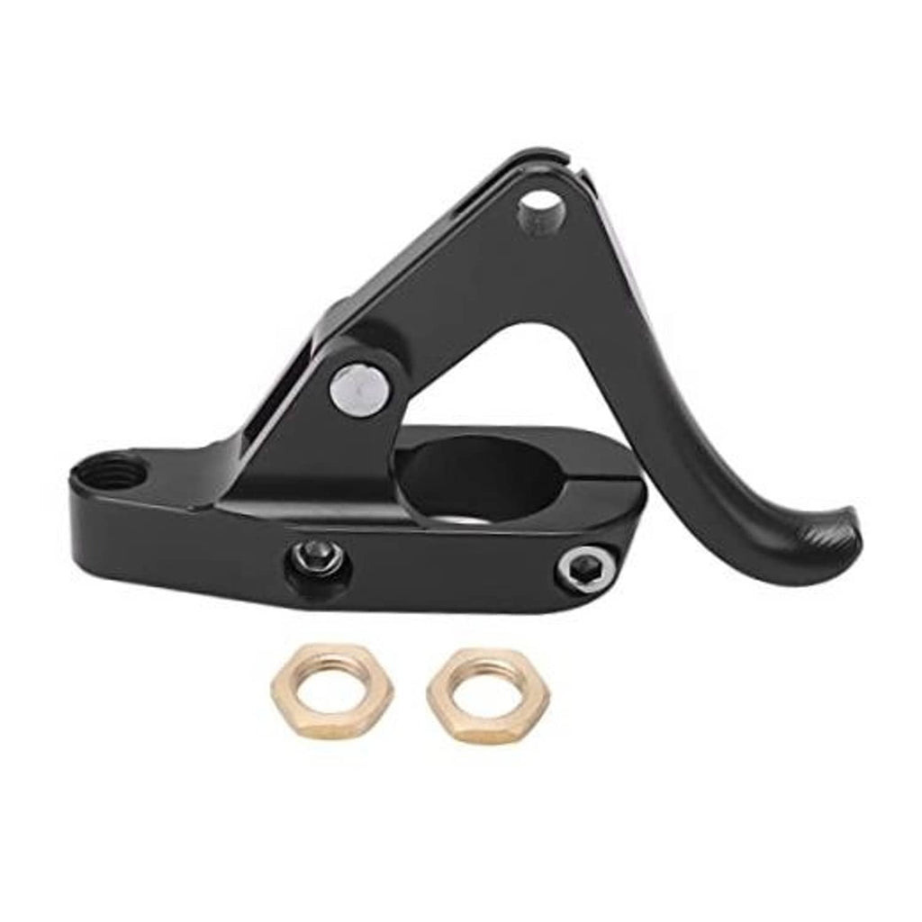 Black jet ski throttle finger lever kit with curved handle and two mounting nuts