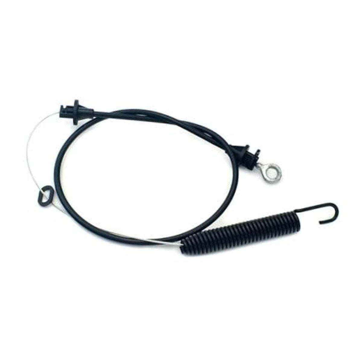 Black deck engagement cable with spring conduit and ring terminal, replacement wire set