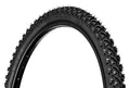 Black 24 in x 1.95 in mountain bike tire with knobby tread