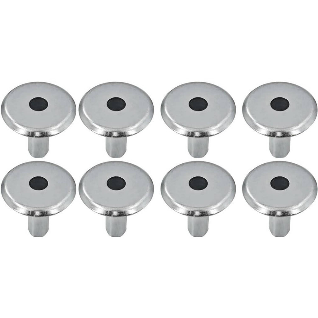 Silver cab mount base plates with center holes and short studs