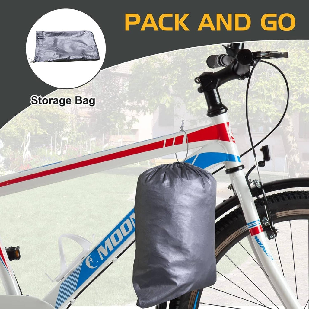 Black and silver tricycle cover with storage bag
