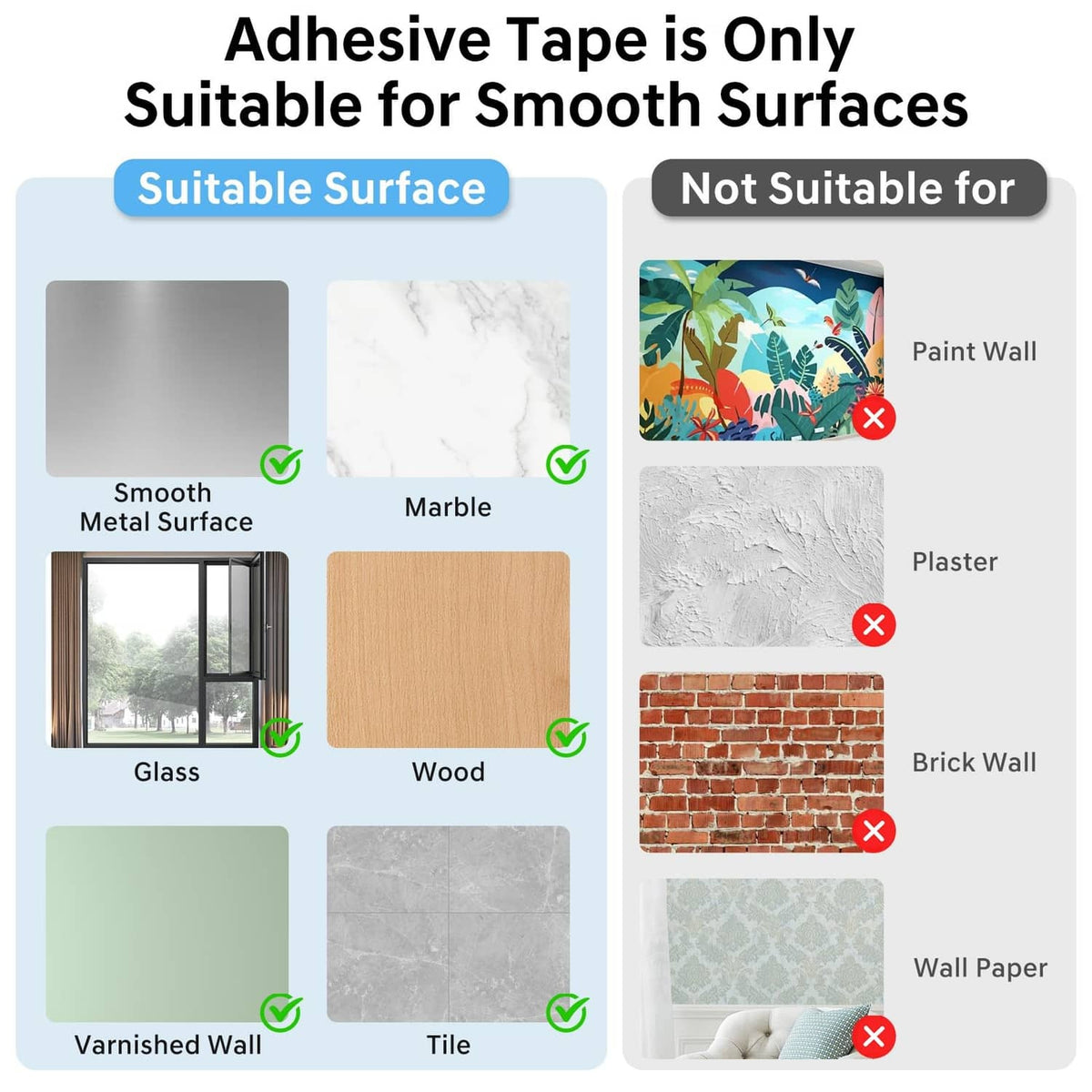 White indoor security camera mount adhesive tape compatibility for smooth surfaces