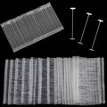Metal tag gun refills: white plastic prongs strip for attaching clothing price tags